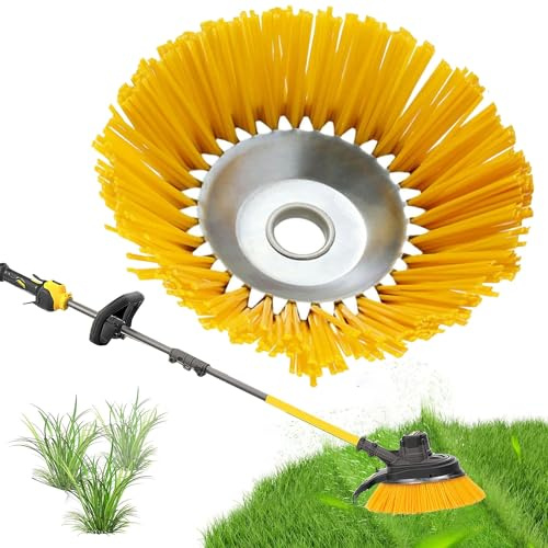 Ogräsborste för friklippare nylon, 20 cm ogrästrimmer motorlie, ogräsborste professionell vild fogborste, konisk borste för trädgård, röjsåg friklippare rund borste