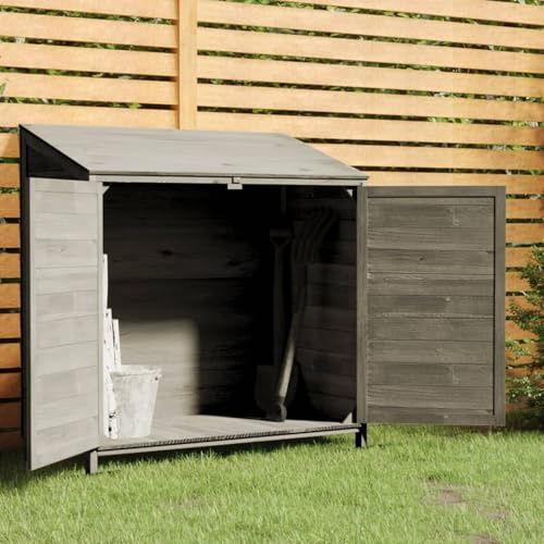 Rantry Gerätehaus Anthrazit 102x52x112 cm Massivholz Tanne Rasen, Garten Model152184