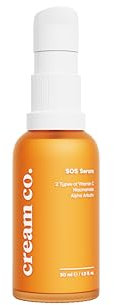 cream co. SOS Serum, Vegan Vitamin C Serum mit Niacinamid & Alpha Arbutin 30 ml, Pigmentflecken Entferner Gesicht, Augenringe Entfernen, Repairing Serum für Mehr Glow & Einen Ebenmäßigen Teint