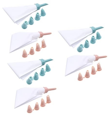 Cabilock 6 Juegos Mangas Pasteleras Bolsa De Hielo Bolsas De Decoración Manga Pastelera para Hornear Cajas para Fresas con Chocolate Bolsas para Decorar Pasteles Mini Decoración El Plastico