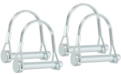 PATIKIL 4pz Perno di Bloccaggio per Albero 8x50mm Perno Accoppiamento Rimorchio Perni di Sicurezza a Filo Pto Rotondo per Camion Rimorchi Falciatrici Trattori Barche