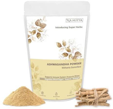 Namhya Ayurveda Withania somnifera Powder Supports Immunity, Strength & Ease Sugar Level with 100% Natural Ashwagandha Powder - 100g