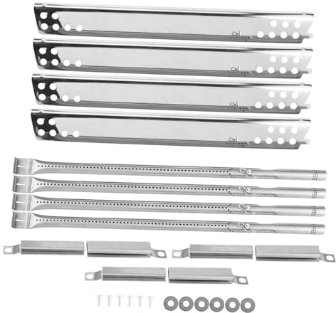 osiuujkw Premium reservdelsset i rostfritt stål 475 4 brännare gasgrill stabil och hållbar grillreservdelsset rostfritt stål 463673617 463275517 463377117 463673617 463377017 463347017, Stil D
