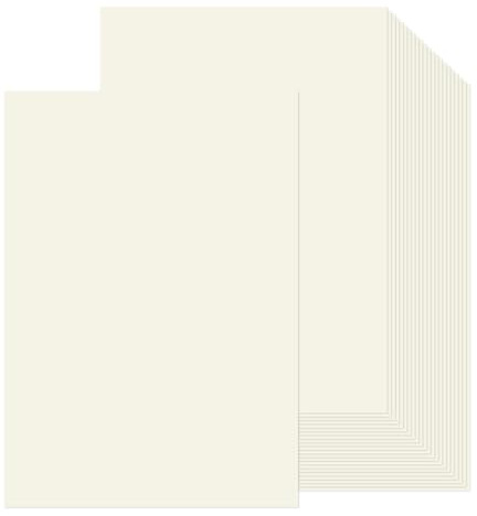 100 Blatt Elfenbein Kartonpapier A4, 250g/m² Bastelpapier 21 x 29.7cm Fotokarton Bastelkarton Scherenschnittpapier für Malen Kartenherstellung Einladungen Scrapbook Basteln