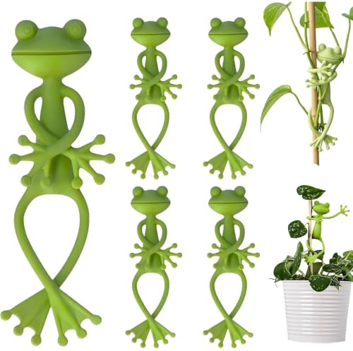 5 stycken groda växtstöd växtklämmor växthållare kruka dekoration