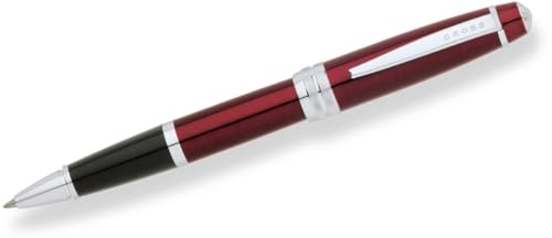 Cross Bailey Rollerball Selectip Pen (Schreibfarbe schwarz, Strichstärke M) Rot-Lack chromplattiert
