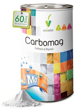 Novadiet - CARBOMAG con Carbonato de Magnesio - Laxante Salino y Protector Gástrico - Complemento Alimenticio Para Facilitar la Evacuación Intestinal y Ayuda en el Control de Peso - Envase de 150 g