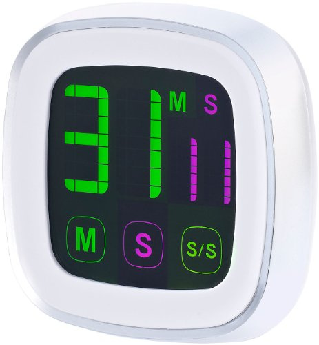 infactory Eieruhr magnetisch: Magnetischer Küchentimer mit farbigem Touchscreen (Timer Küche, Digitale Küchenuhr mit Timer, Backen)