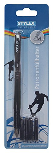 Füller Schulfüller Füllhalter & 4 Patronen / Farbe: schwarz