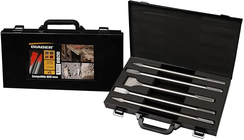 Coffret Composición de pico y cincel SDS Max Diager
