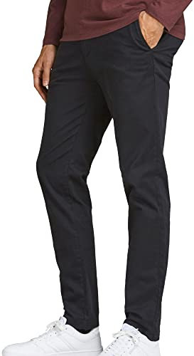 JACK & JONES Jpstmarco Jjbowie Sa Black Noos, Pantalones Hombre, Negro (Black), 32W / 32L