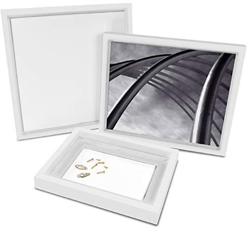 Besthobby Bilderrahmen für Keilrahmen - weiß (44x 64cm (40x60cm)) Bilderrahmen Keilrahmenbilder Leinwand Hochzeit Künstlerbedarf Bild Rahmen