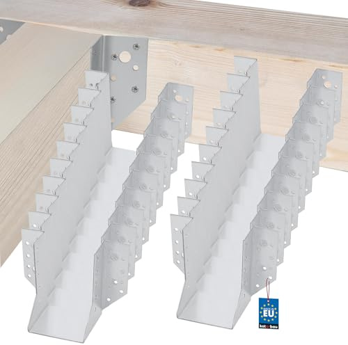KOTARBAU Förpackning med 25 stycken balkfäste, typ A, 80 mm, träbalkkoppling, för byggnadskonstruktion utomhus