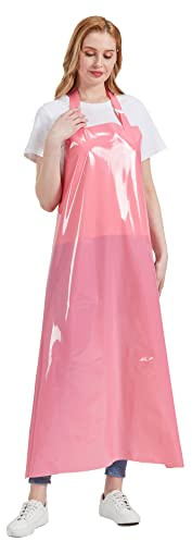 Nanxson TPU Waterproof Apron Lightweight Work Apron with Adjustable Buckle for Pet Bathing,Dishwashing,Butchers,Housework