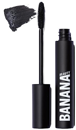 Banana Beauty vegane Mascara schwarz (No limitsss) – intensiver und langanhaltender Augen Make-up Look – für lange und definierte Wimpern