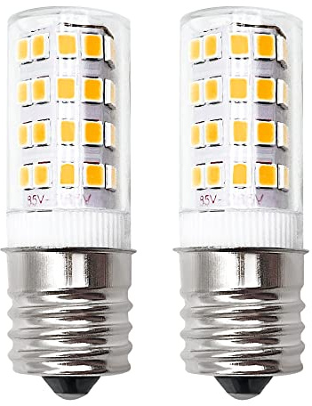 SigeIy 5304517886 KEI D28a KEL2811 Warm Light LED Bulb*2 E17 3.8W Compatible with Frigidaire Kenmore Electrolux Crosley 100V-265V Freezer Lamp Replace 5304498578 7297114000 7241552801 5304495326