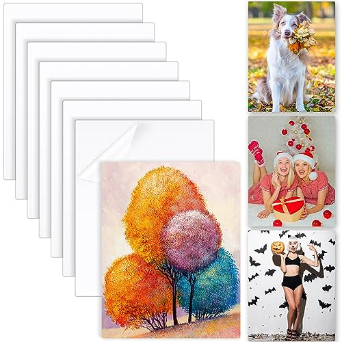Sublimation Metal Photo Blanks 11 x 14 Inch 0.45mm Thick Aluminum DIY Photo Sign White Wall Poster Blank Pictures Wall Art for Bedroom Living Room Wedding Baby Shower Pet Family Decor(8 Pieces)