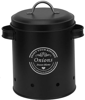 Easnea Botes de almacenamiento de cocina para papas, cebollas y ajos, latas de almacenamiento de verduras de cocina, contenedores rústicos de granja, organizador de despensa de cocina para mostrador