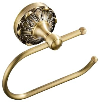 Celbon Brused brons toalettpappershållare väggmonterad 18,5 cm / 7,28 tum antik mässing näsduk och handdukshållare för badrum eller kök (vintage design)