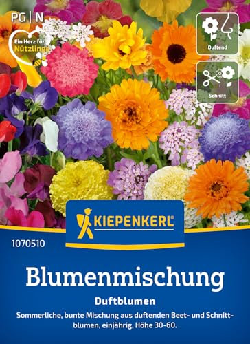 Kiepenkerl Blumensamen-Mischung Duftblumen 1070510 - Bunte Blumensamenmischung für Duft & Artenvielfalt - circa 30-60cm hoch - Wildblumensamen, Blumenwiese