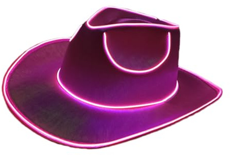 SVCEQZE Cowboyhut, leuchtet im Dunkeln, 37 x 33 x 13 cm, Cowbo-y Ha-t, Neon Rancher H-at, leuchtende Disco-Kappen, glitzernde Cowb-Oy-Cap, batteriebetrieben, Cowboy-Hüte, leuchtet im Dunkeln