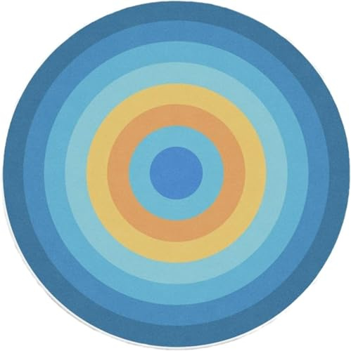 Runde Yogamatte, Runde Fitness-springmatte, Starke Rebound-Matte, Aerobic-Matte, Übung, Fitness, Tai Chi, Meditation, Blue, 120cm/47.5in