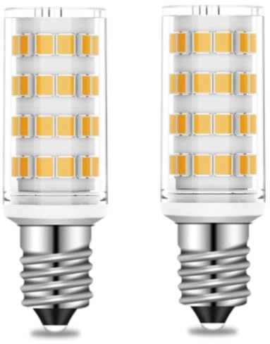 WIIKKOPM Fridge Bulb E14 3W Led Screw in for Refrigerator Cooker Hoods Lamps Ceiling, Natural White (4000K) SES 250 Lumens, 28 Watt Halogen Equivalent, Non-Dimmable, Pack of 2