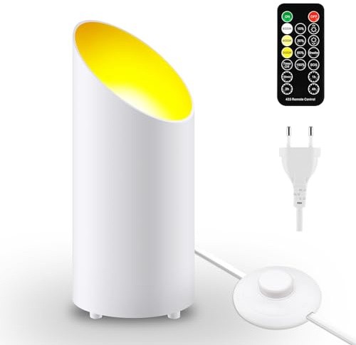 Adiwo Artículos Foco LED, 9 W Foco de Pie, Luz Cálida, Natural, Blanca Fría, Se Pueden Ajustar Tres Colores de Luz, Dos Modos de Interruptor Control Remoto y Pedal, Blanco