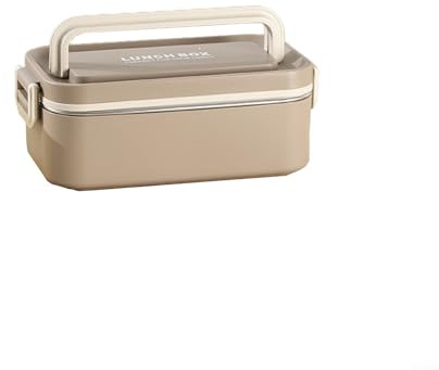 Juego de lonchera apilable aislada con sellos y separadores resistentes para almacenamiento de alimentos frescos (G)