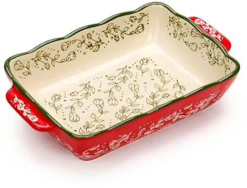 Ceramic Baking Dish,Rectangular Baking Dishes,Casserole Dishes for Oven, Lasagne Dishes,Bakeware with Handles for Lasagne, Pies, Casserole, Tapas,Roasts