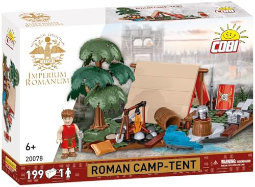 COBI 20078 Imperium Romanum Römisches Lager-Zelt Bauset, 199 Klemmbausteine, ab 6 Jahre, Historische Kollektion, Made in EU