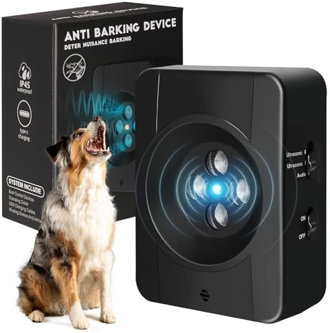 LURICO Anti Bell Gerät Hunde, 3 Modi Ultraschall Antibell für Hunde, 33Ft Reichweite Automatischer Bellstopp für Hunde, Anti Barking Device Innen & Außenbereich für Training