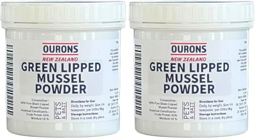 Ourons Green Lipped Mussel Powder for Dogs – 130g Natural Joint Health Supplement (Pack of 2)