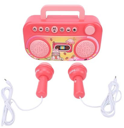 Yechiry Altoparlante Karaoke per Bambini, Altoparlante Portatile Bluetooth 5.4 con Due Microfoni Wireless, Effetti di Cambio Voce per l'intrattenimento in Interni (PINK)