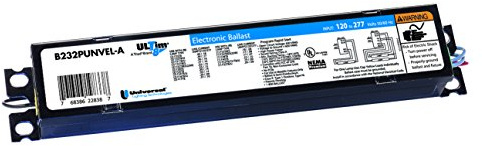 Universal Lighting Technologies B260IUNVHP000I Electronic Ballast, Fluorescent, T12, 2-Lamp, 120-277V