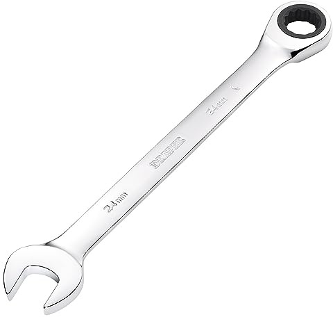 Draper 31023 Hi-Torq - Llave combinada de trinquete métrica, 24 mm