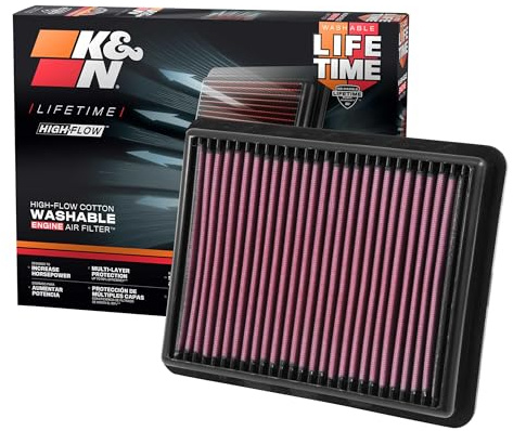 K&N 33-3024 Filtri Aria Sostitutivi Auto, Lavabile e Riutilizzabile | Compatibile con: MAZDA 3, 3 Stufenheck, 3 Stufenheck, 6 Kombi, 6 Stufenheck, CX-5, CX-5, CX-9