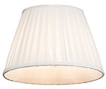 QAZQA Retro/Vintage Seda Pantalla Plisada Blanca Redonda Inclinada 25/15/16.5 ,