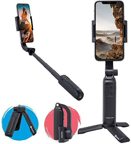 FeiyuTech Vimble One Extendable One-Axis Smartphone Gimbal Stabilizer for iPhone Anti-Shaking Smartphones holder With Included Carry Case, Mount, Accessories including Mini Tripod