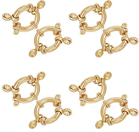 UNICRAFTALE 8 Stk Schmuckverschluss Armband verschlüsse Golden Federringverschlüsse Ketten Verschlüsse GeschlosseneGlatte Schmuck Verschluss Für Die DIY Schmuckherstellung 12.5x4 mm