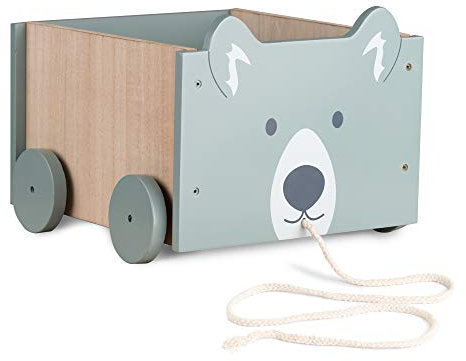 Navaris Spielzeugkiste Kiste Aufbewahrung für Spielzeug - Aufbewahrungsbox für Kinderzimmer - 26,4x25,8x20cm Spielkiste für Kinder - mit Rädern