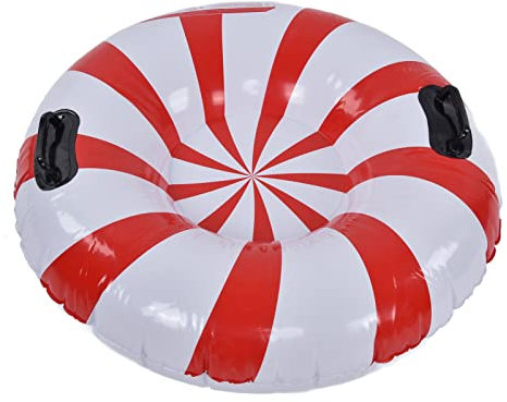 Snow Tube, Round Winter Snow Tube Erwachsener PVC Aufblasbarer Skiring mit 2 starken Griffen für Outdoor Snowboarding Verschleißfestes Material