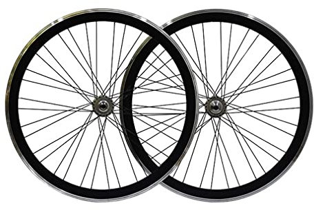 QHYRZE Fixie Laufrads 700C 40MM Felge Laufradsatz V Bremse Fixed Gear Singlespeed Fahrrad Laufrad 32/36 Loch Naben 13 Zähne 2560G (Color : Silver, Size : 700c)