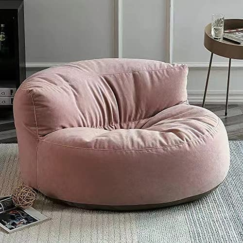 Säcksäck Chenille Tvättbar Ultramjuk Puff Ottoman Utan Fyllning Barn Vuxna Säcksäck Lata Fåtölj Soffa Golv Sittmöbler Vardagsrumsmöbler(Light pink)