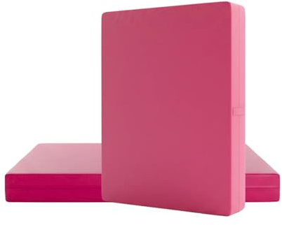 Kosiproducts Gymnastics Crash Mat, Extra Firm High Density Medium Firm 10cm Thick Foam, [Pink, Large]