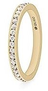 Qudo Vorsteckring ETERNITY Ring Memoryring Edelstahl gold PVD beschichtet