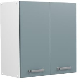 Vicco Hängeschrank R-Line, Blau-Grau, 60 cm | 2 Türen · 1 Einlegeboden · Tiefe – 31 cm · ✓ Frei kombinierbar · ✓ Praktischer Stauraum
