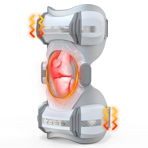 iKeener Kniegelenk-Massagegerät, Knie Schulter Ellbogen 3-in-1 Massagegerät mit Airbags Squeeze Massage, Hitze und Vibration,um Muskeln zu entspannen und Blut zu zirkulieren, Knie zur Schmerzlinderung