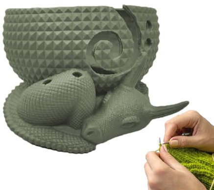 Garnschale mit Drachen und Ei, Multifunktionaler Garnhalter, Strickschale zum Häkeln, Garnschalen aus Kunstharz zum Stricken, Fantasy -Gedruckter Drachen Strickzubehör Organizer