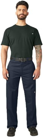 Dickies Men's Loose Fit Double Knee Twill Work Pant, Dark Navy, 34W x 32L